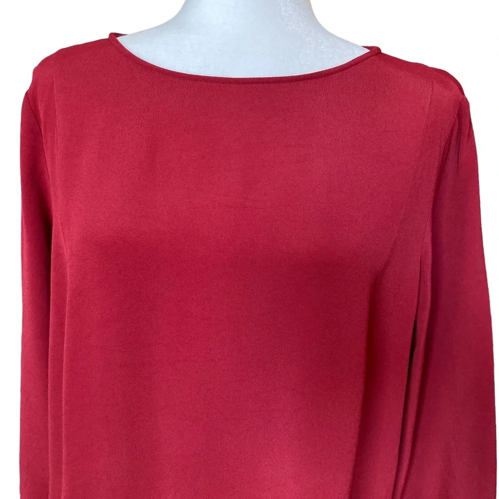 J. Jill Women’s red quarter length sleeves blouse, Sz - M - Picture 4 of 15